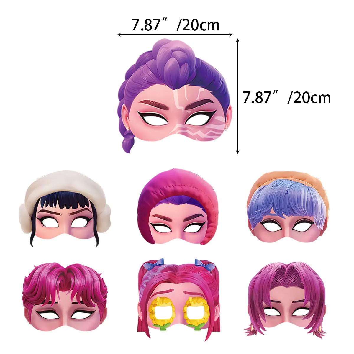 12PCS/Set Fantasy Hunter Party Decoration Paper Glasses Masks Photo Cosplay Props Kids Happy Birthday Party Supplies