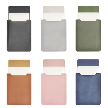 Slim PU Leather Laptop Sleeve – Water-Resistant Case for 11–16 Inch