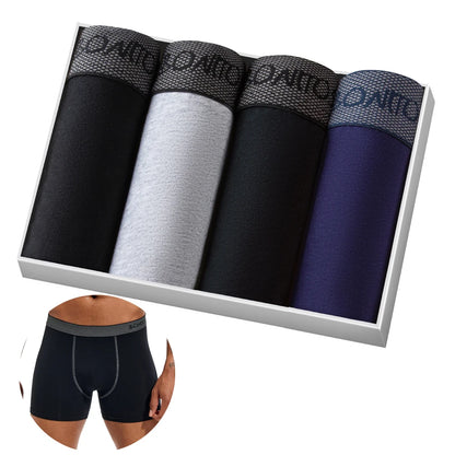 Men’s Cotton Boxer Shorts – Soft 4-Piece Underwear Set
