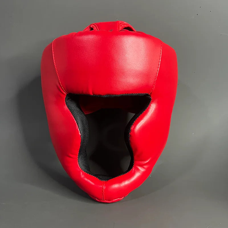 Boxing Headgear for Adults, PU Leather Training Helmet