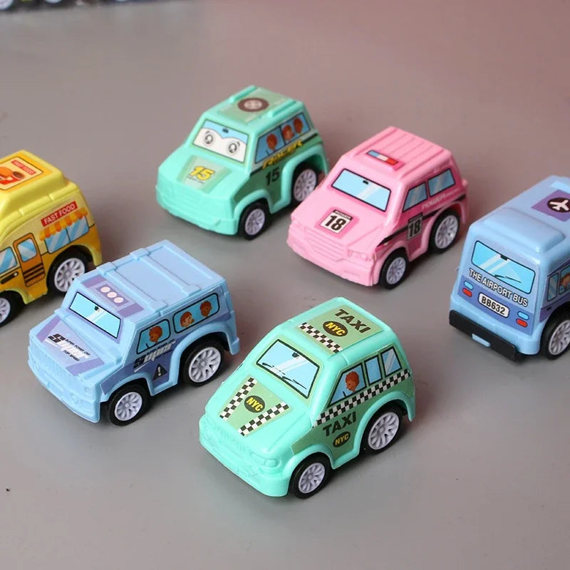 Mini Pull Back Cars Set – 6 Piece Diecast Toy Vehicles