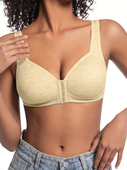Wireless Front Closure Bra – Full Coverage Wire-Free Support
