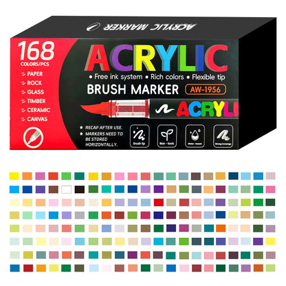 Acrylic Paint Markers – Brush Tip Pens for Wood, Rock & Canvas