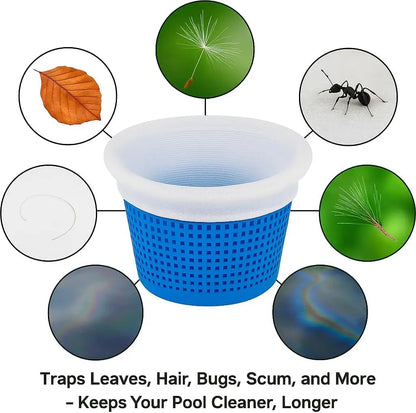 Pool Skimmer Socks 10-Pack Nylon Mesh Filters for Pool Cleaning