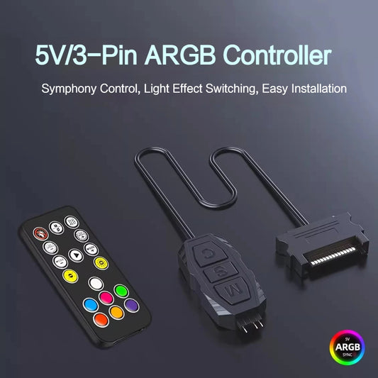 ARGB Controller 5V 3 Pin SATA Power RGB Hub