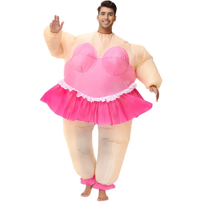 Adult Funny Ballet Inflatable Costume For Men Women Carnival Purim Fancy Dress Suits Halloween Mascots Cosplay Costumes