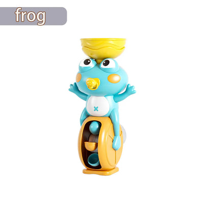 Waterwheel Bath Toy for Kids Frog Bird Shower Water Play Toy