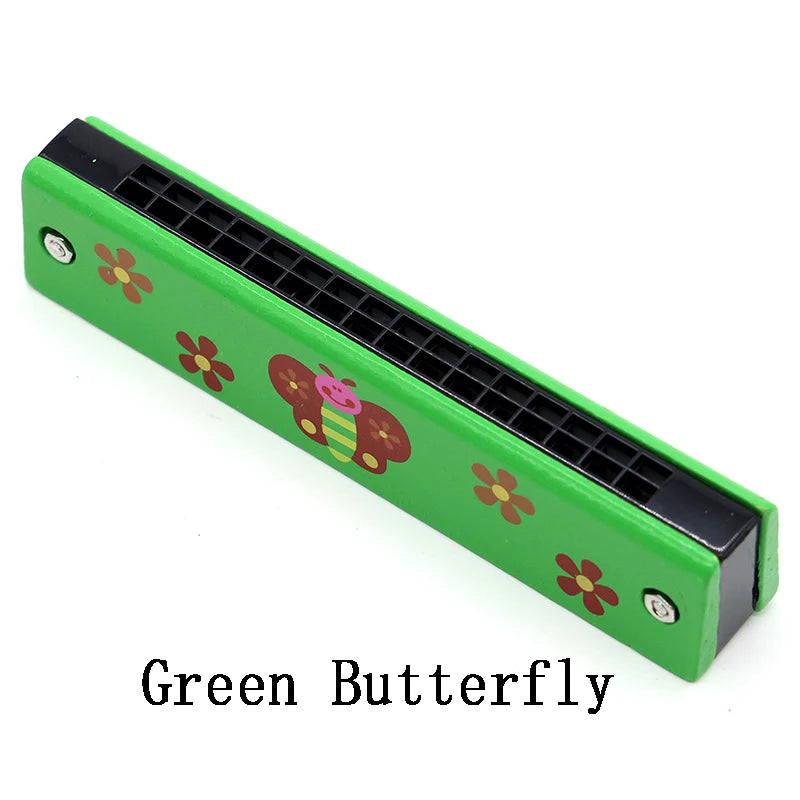 Kids Wooden Harmonica Musical Instrument Toy for Beginners