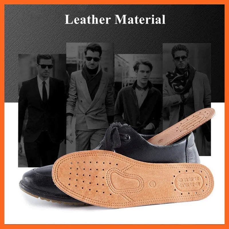 Leather Insoles Cowhide Breathable Deodorizing Shoe Inserts