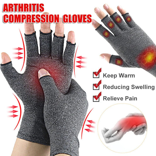 Fingerless Compression Gloves for Sports Hand Support 1 Pair