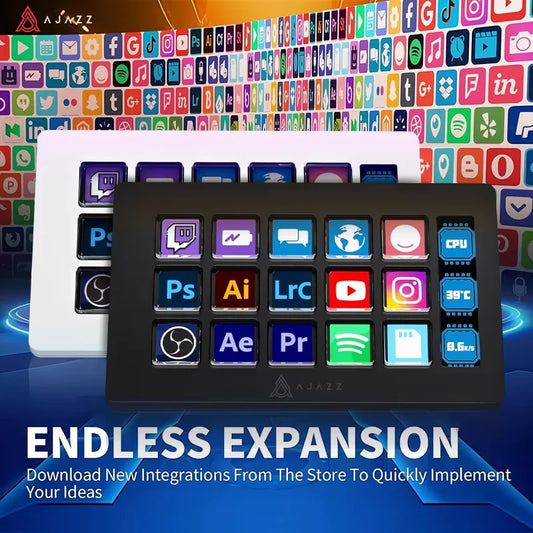 15-Key Macro Keypad USB Mini Mechanical Keyboard