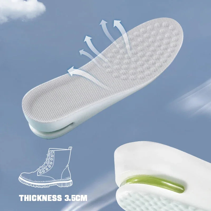 Height Increase Insoles – PU Shoe Inserts with Cushioned Support