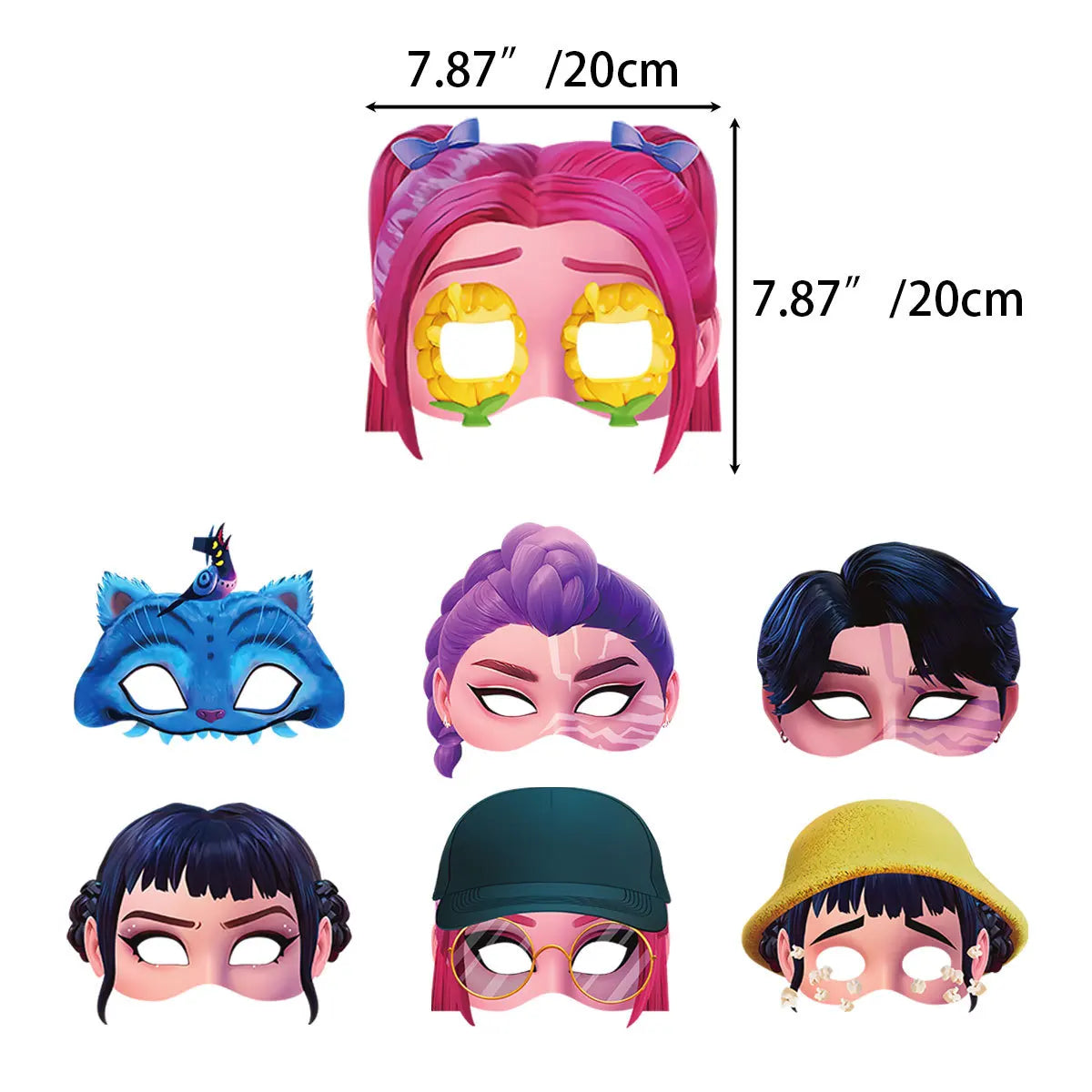 12PCS/Set Fantasy Hunter Party Decoration Paper Glasses Masks Photo Cosplay Props Kids Happy Birthday Party Supplies