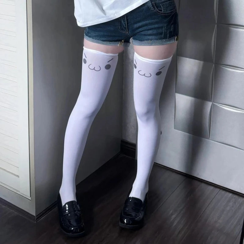 Cartoon Thigh High Socks for Women – 2 Pair Set