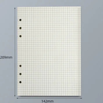Loose Leaf Notebook Refill – A5 A6 A7 Lined, Blank & Grid Paper