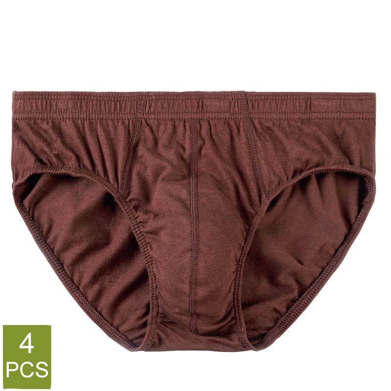 Men’s Cotton Underwear 4 Pack – Breathable Plus Size Briefs