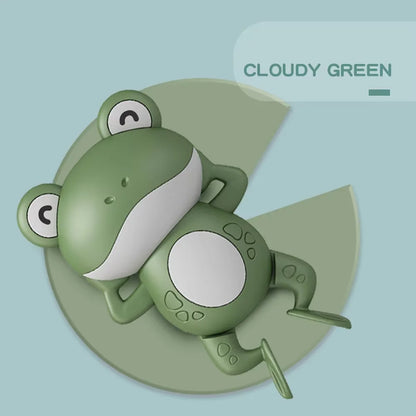 Wind Up Frog Bath Toy for Toddlers – Swimming Water Toy