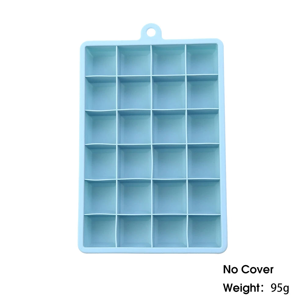 24-Hole Silicone Ice Cube Tray with Lid – Easy Kitchen Freezing Mold
