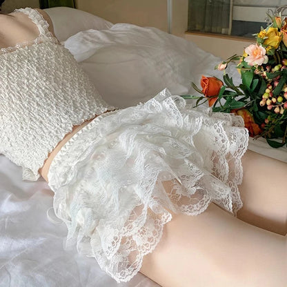 Women’s Lace Shorts – High Waist Summer Casual Shorts