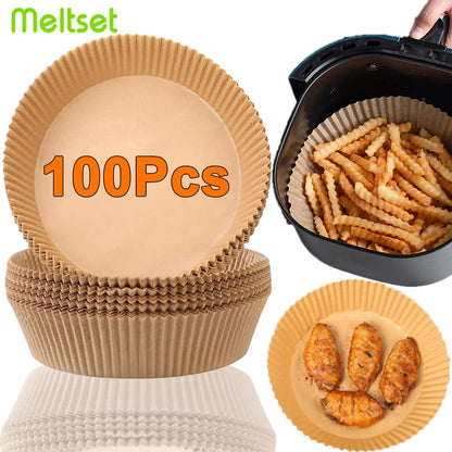 Air Fryer Paper Liners Disposable Round Parchment Baking Sheets