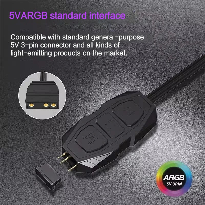 ARGB Controller 5V 3 Pin SATA Power RGB Hub