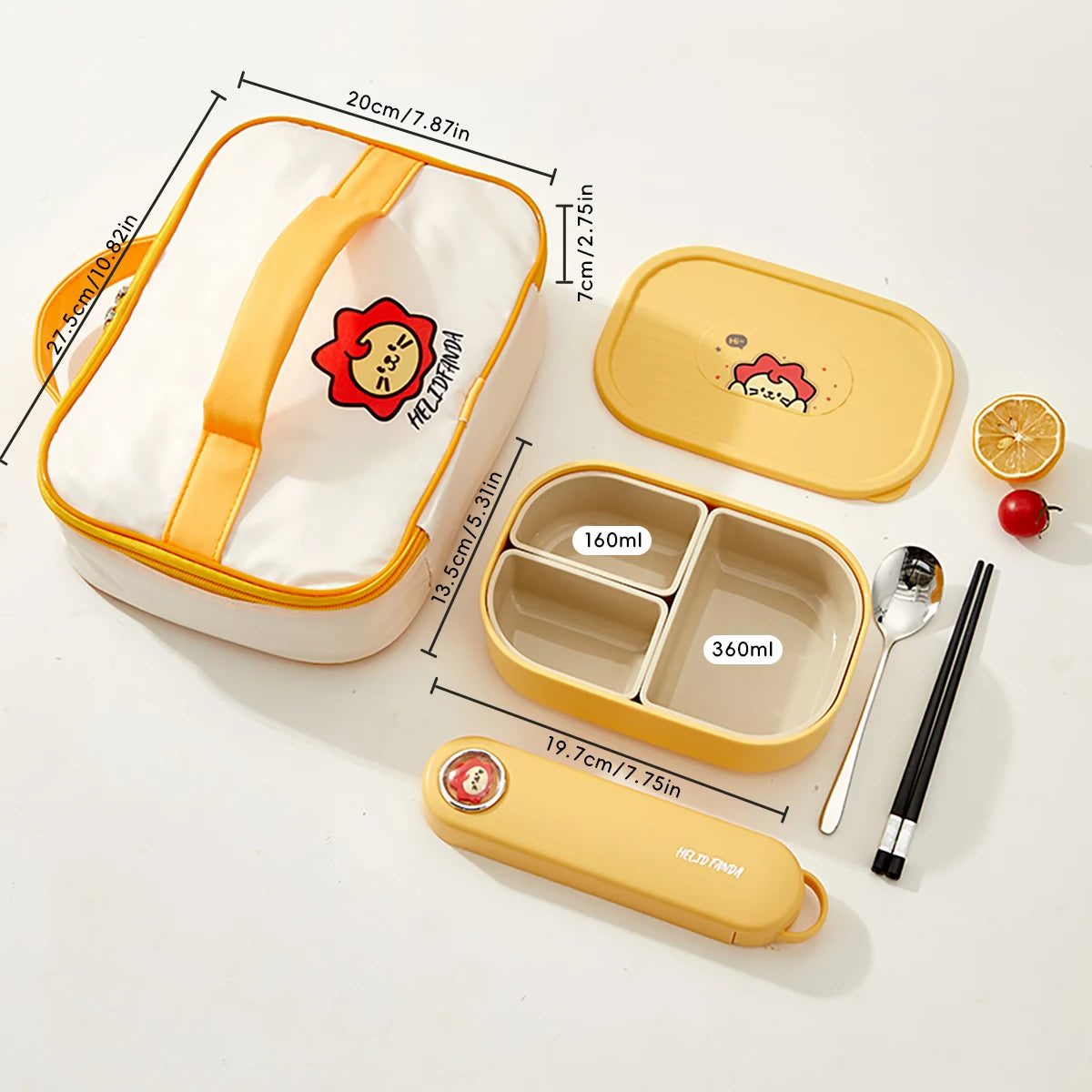 3 Compartment Bento Box