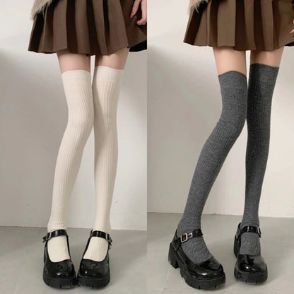 Women’s Knee High Socks – Classic Striped Cotton Style