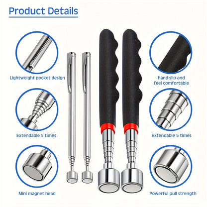 Telescopic Magnetic Pickup Tool for Hard-to-Reach Areas