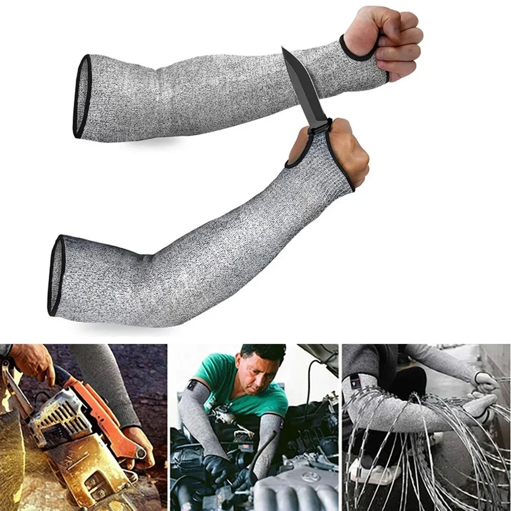 Cut Resistant Arm Sleeves Level 5 Protective Safety Guards 30-35cm