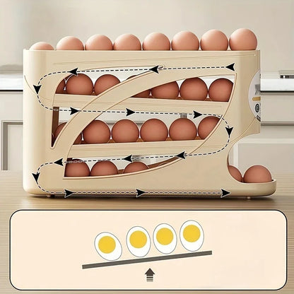 3-Tier Egg Storage Container for Refrigerator, 24 Egg Organizer Rack