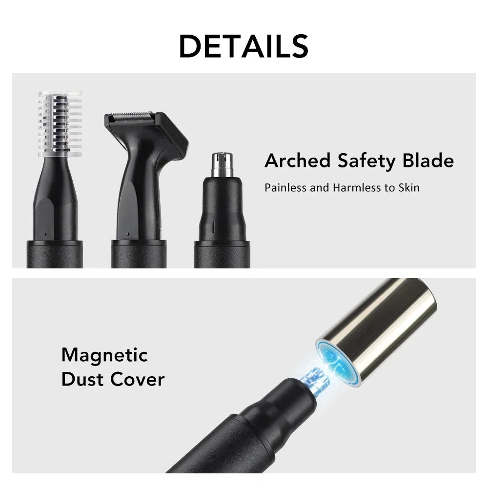 3-in-1 Nose Hair Trimmer for Men, Ear, Beard & Eyebrow Grooming