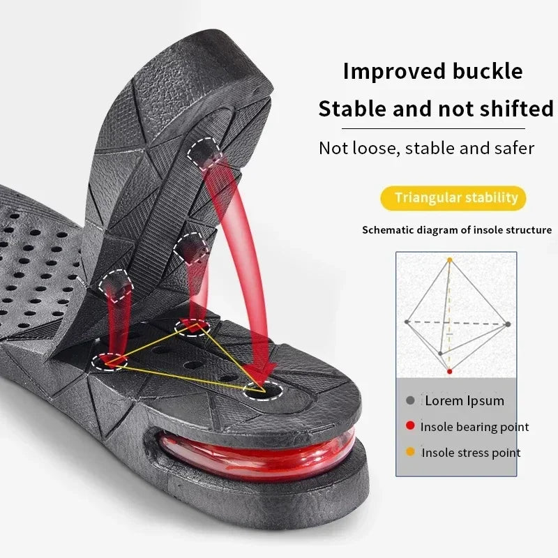 Height Increase Insoles Adjustable 3–9cm Heel Lift Shoe Inserts