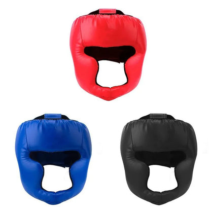 Boxing Headgear for Adults, PU Leather Training Helmet