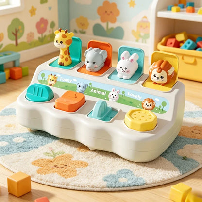Montessori Pop Up Toy – Animal Learning Box for Kids