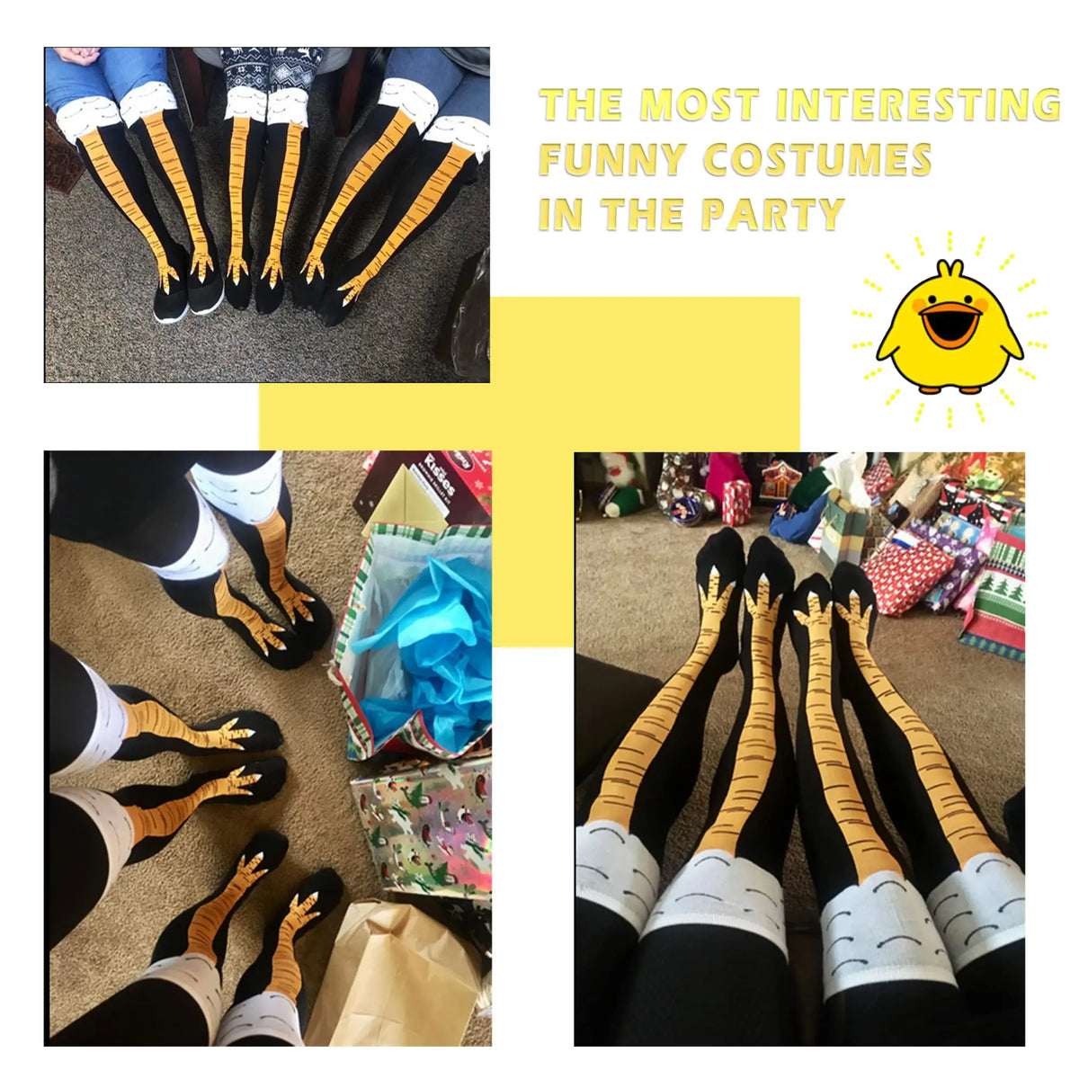 Women’s Knee High Socks – Cartoon Chicken Claw Casual Sports Socks