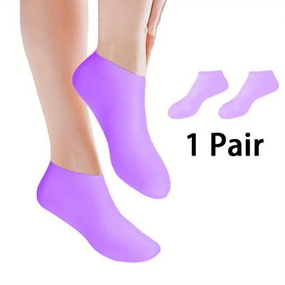 Moisturizing Foot Socks for Dry & Cracked Feet Silicone Heel Care