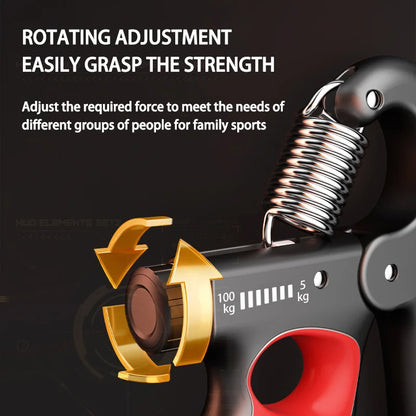 Adjustable Hand Grip Strengthener 5-100kg for Finger & Wrist Training
