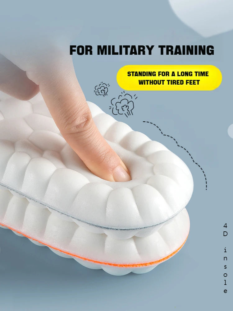 4D Soft Arch Support Insoles – PU Shock-Absorbing Shoe Inserts
