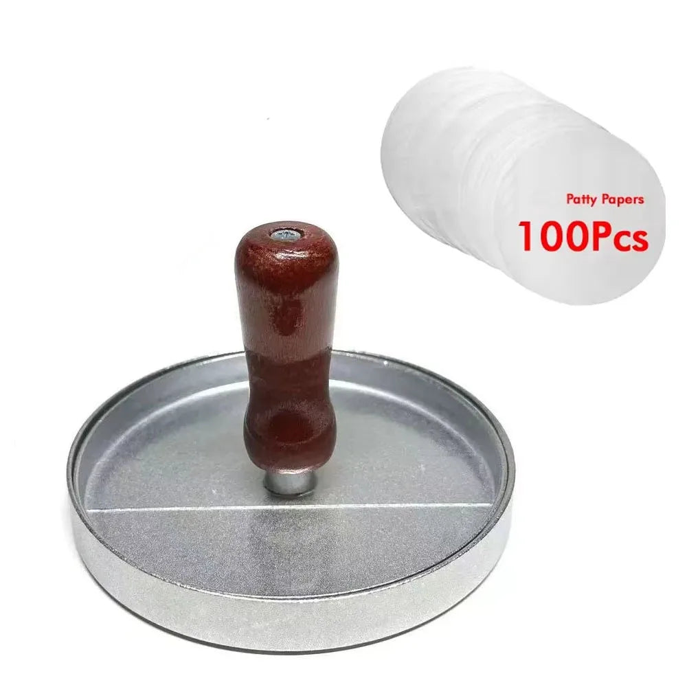 Burger Press Hamburger Patty Maker Aluminum Meat Tool for Kitchen