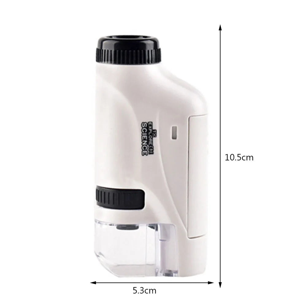 Pocket Microscope for Kids – 60-120X Handheld Science Kit