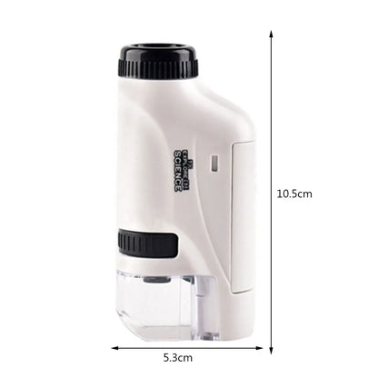 Pocket Microscope for Kids – 60-120X Handheld Science Kit