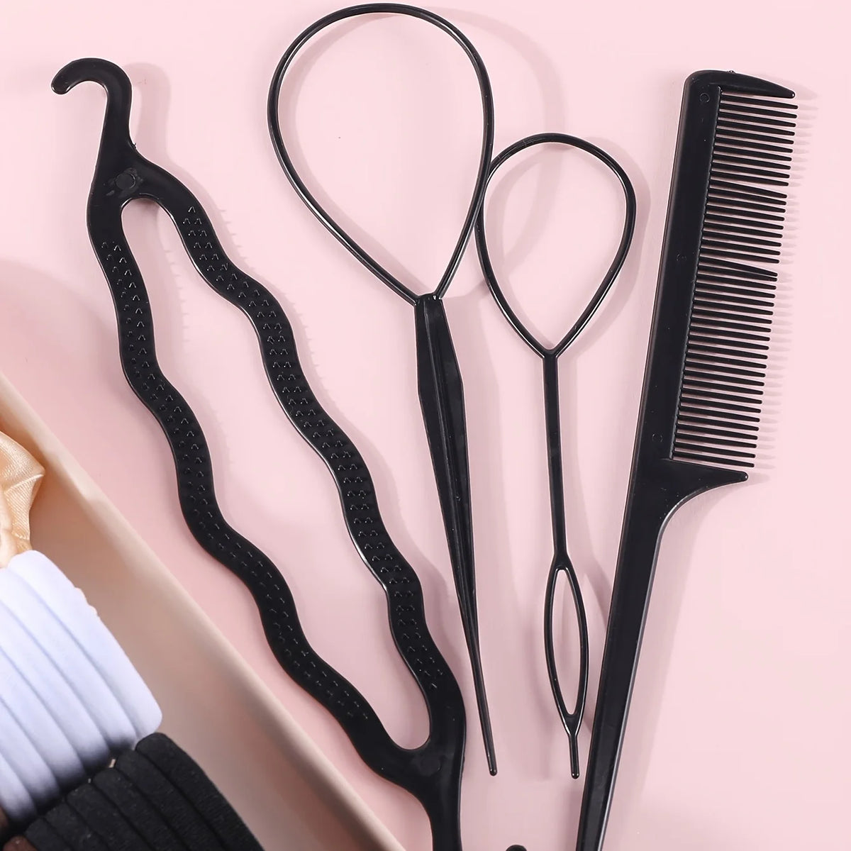 Women’s Hair Accessories Set – Elastic Hair Ties & Scrunchies