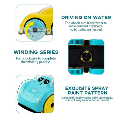 Baby Bath Toys Floating Clockwork Car Water Play Toy for Kids