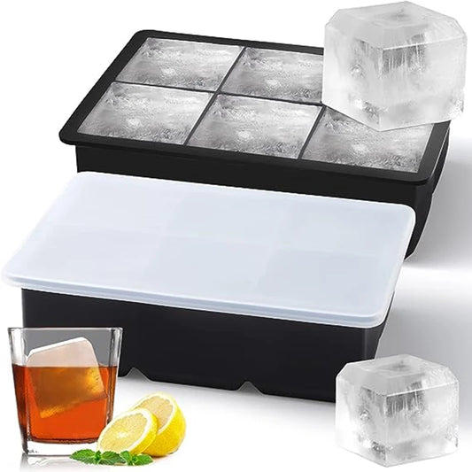 Large Silicone Ice Cube Tray Jumbo Square Ice Mold