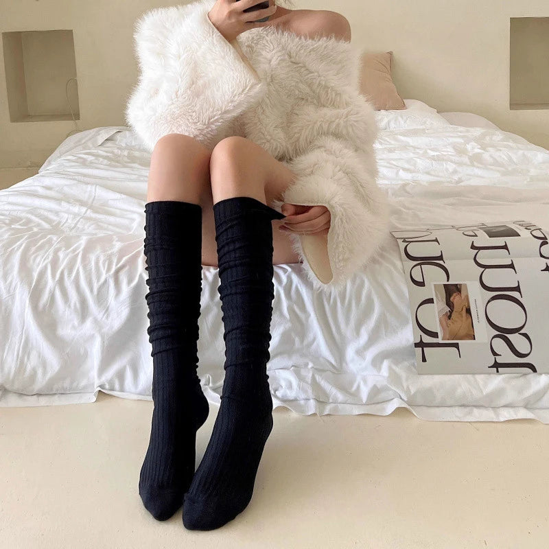 Striped Calf Socks – Women’s Cotton Polyester Fashion Socks