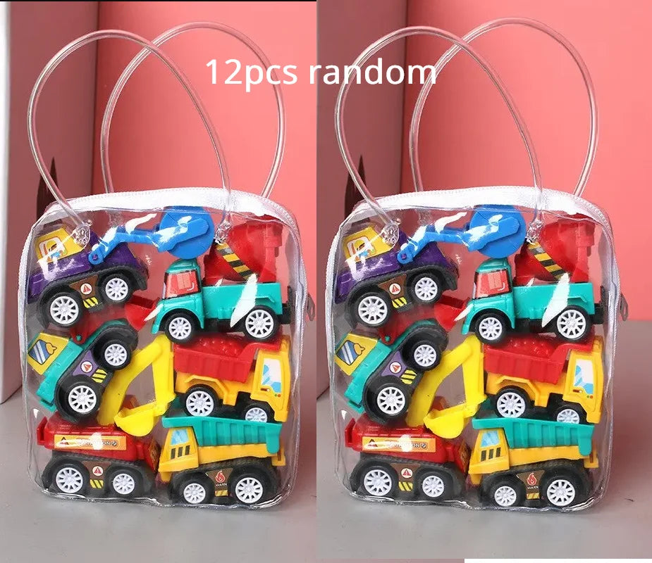 Mini Pull Back Cars – 6-Piece Construction Vehicle Set