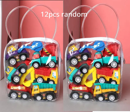 Mini Pull Back Cars – 6-Piece Construction Vehicle Set