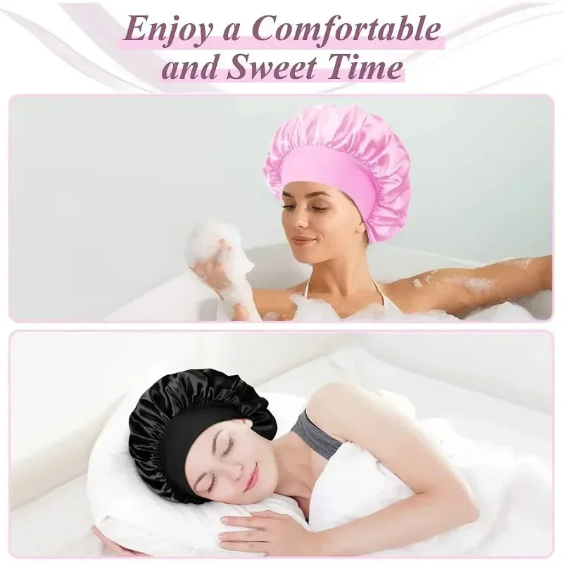 Satin Bonnet for Long Hair Large Silk Sleep Hair Wrap