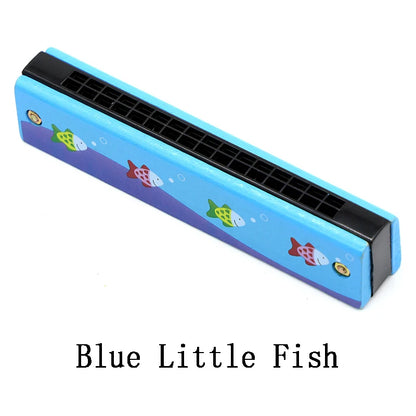 Kids Wooden Harmonica Musical Instrument Toy for Beginners