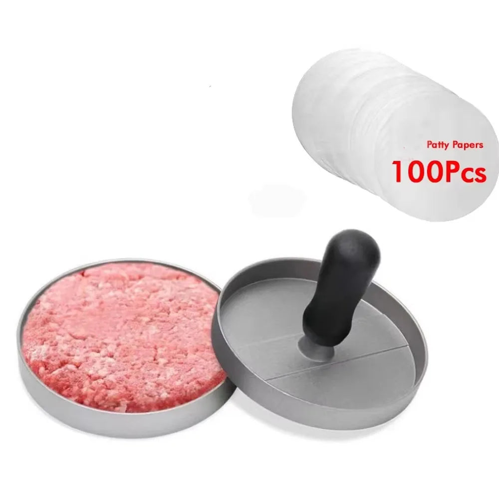 Burger Press Hamburger Patty Maker Aluminum Meat Tool for Kitchen